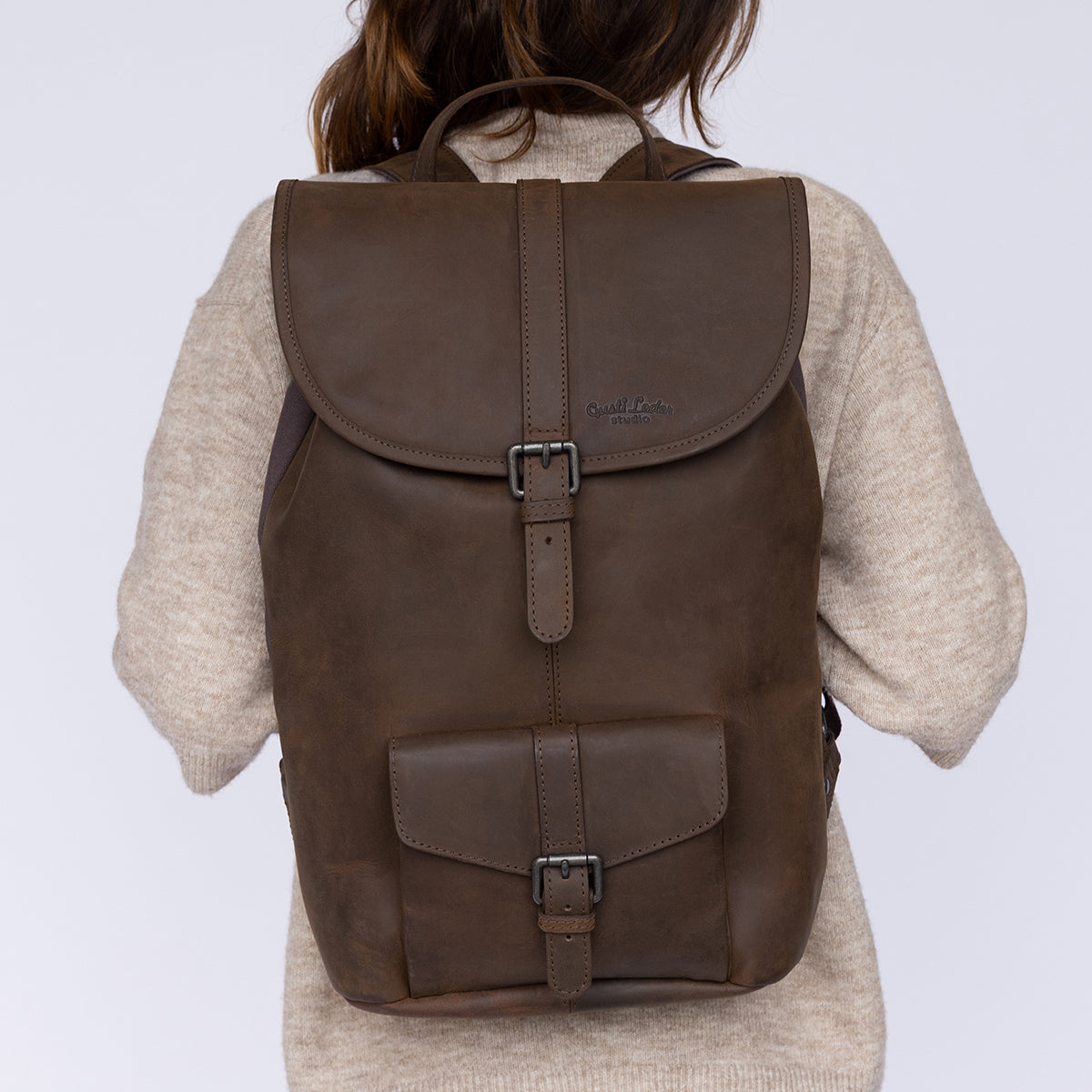 brown leather straps backpack Gusti leather Backpack rucksack bag leather Traditional Salmon Fishing - SCHOOL BACKPACK “Nolan” brings every aspect Color:Orange Swirl