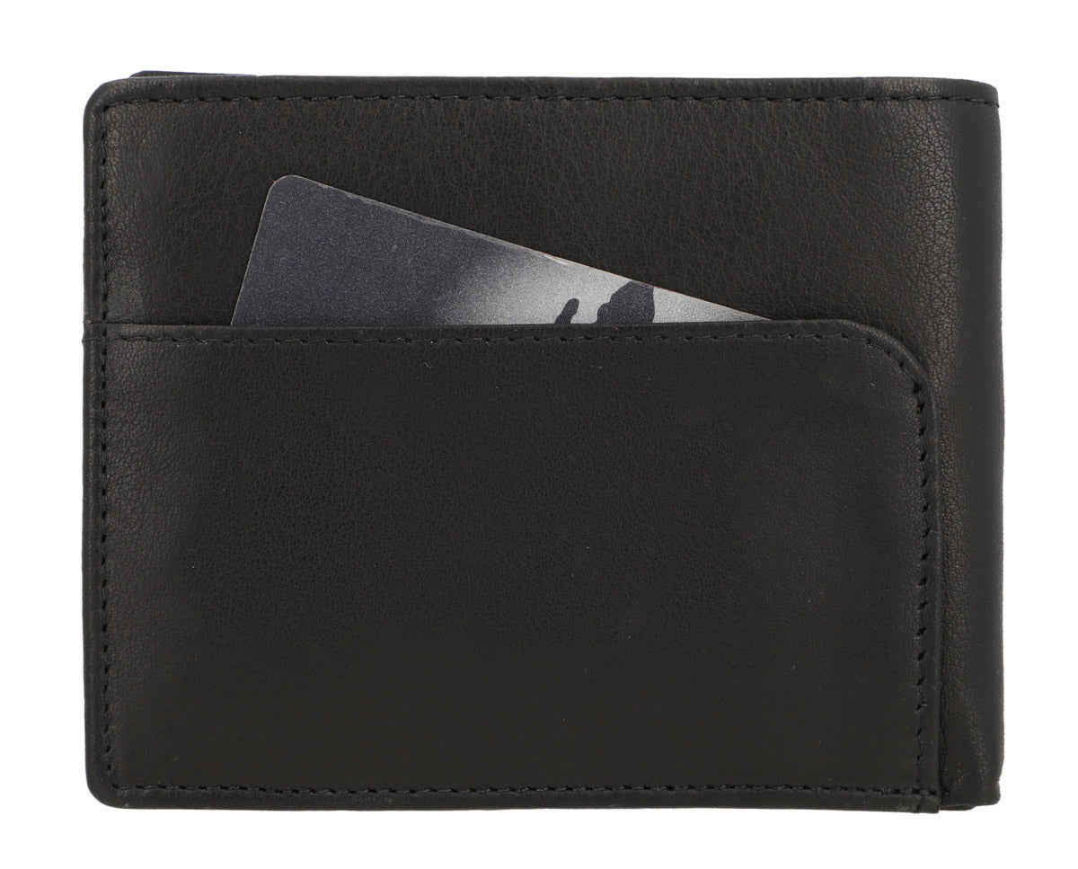ブラック☆Middle Leather Wallet Montblanc Meisterstuck 6cc Leather Wallet 198314