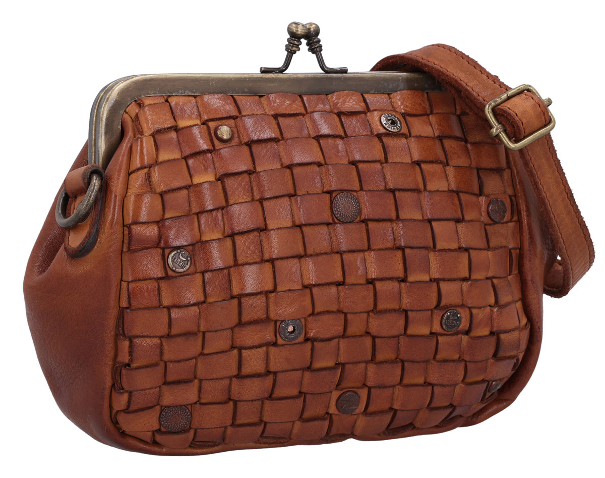 Cognac leather handbag 