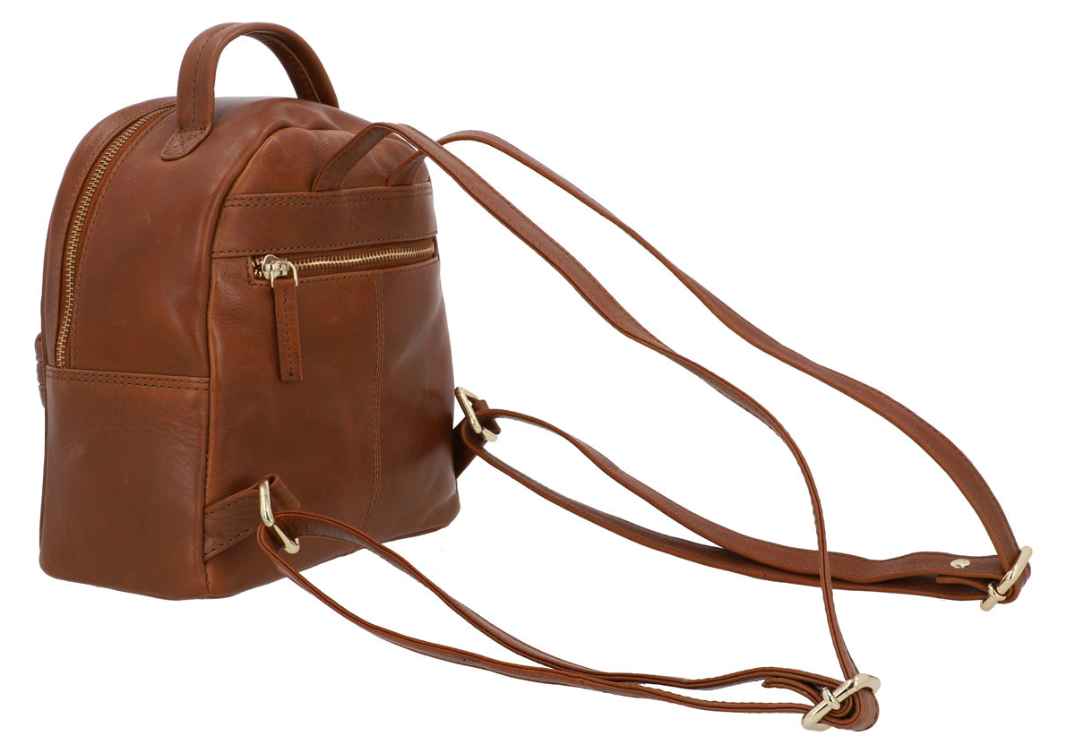 cute small brown leather backpack Gusti Leather Backpack City Backpack Leather Backpack Small Ladies Leather Brown