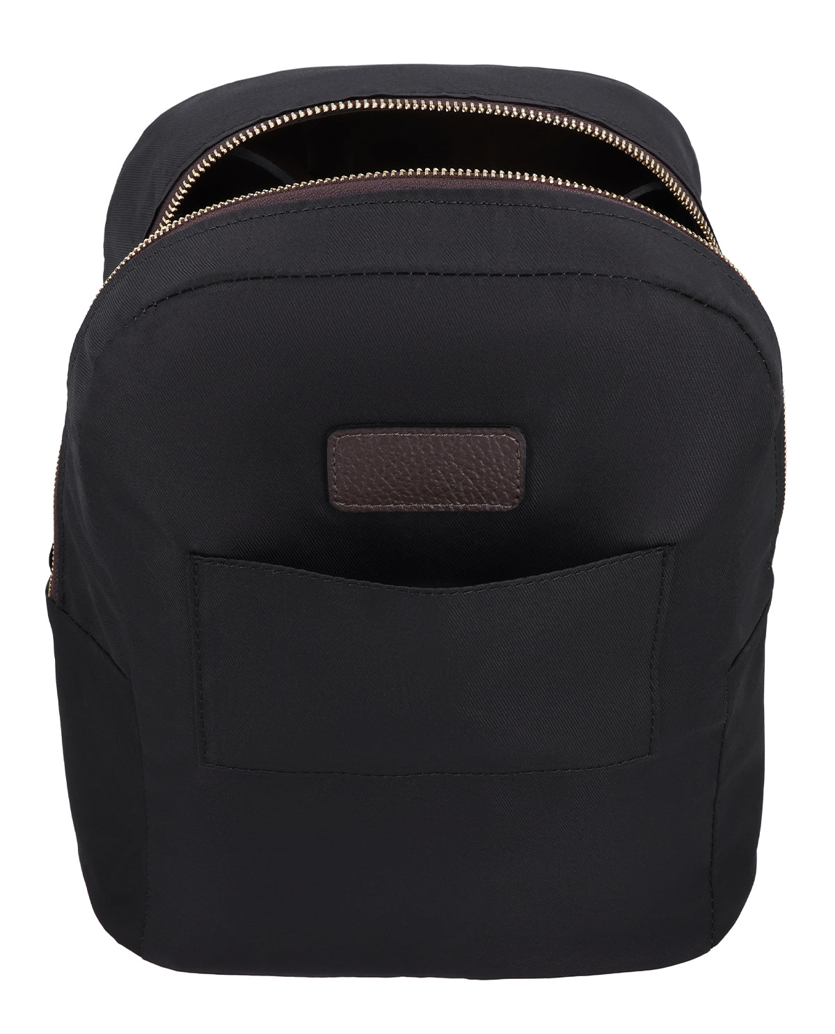 black leather backpack means Bullstrap Rugged tone hardware and punctuated with The Horses logo in gold NoirTrek Leather Backpack 1.0