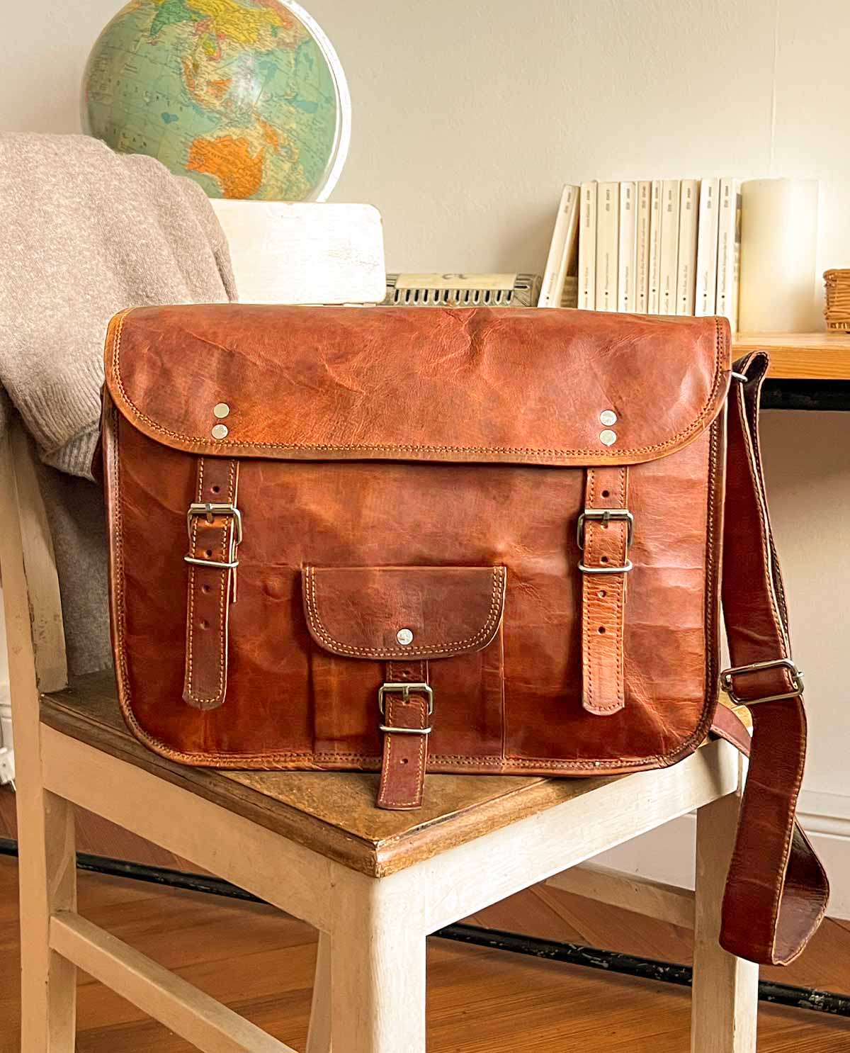 即発送可　anytee レザーバッグ Vintage Leather Bag Vintage Leather Shoulder Bag - Alex 15