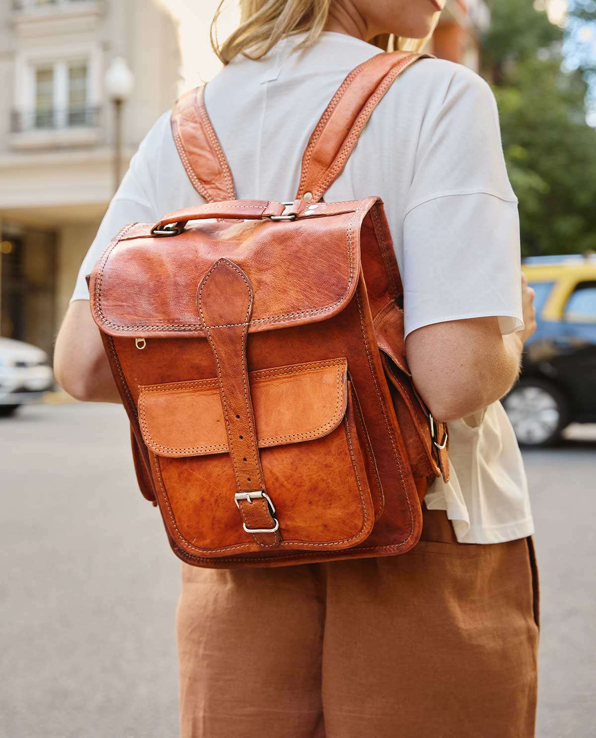 captain lea leather backpack Eleanor" Leather Backpack at Gusti Leather – Gusti Leder