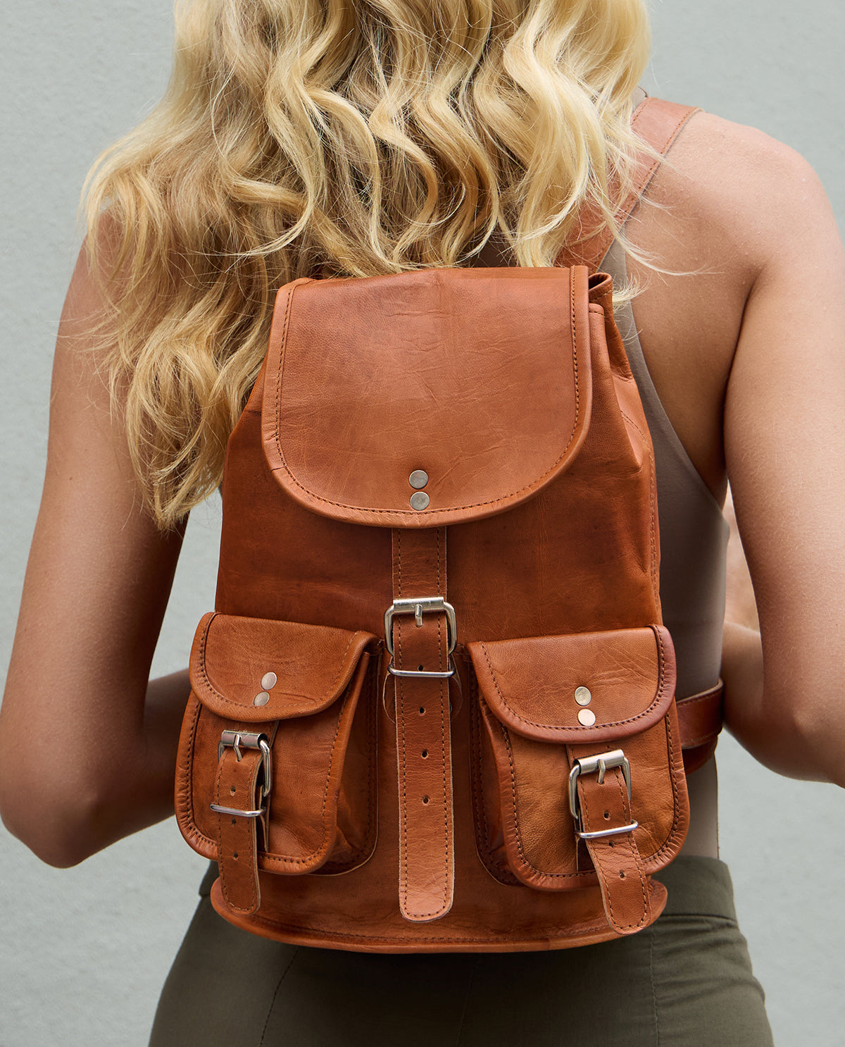 Gusti leather Backpack leather Backpack rucksack bag brown leather Gusti leather Backpack leather Backpack rucksack bag brown leather