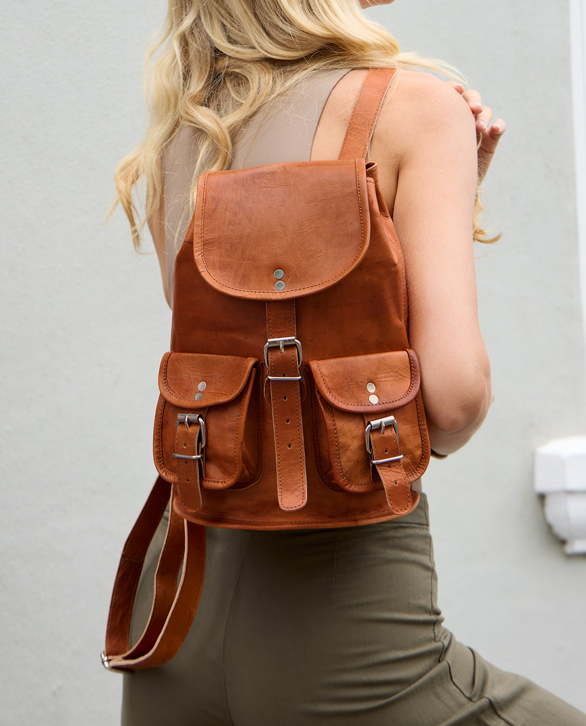 beautiful leather backpack Gusti leather Backpack leather Backpack rucksack bag brown leather