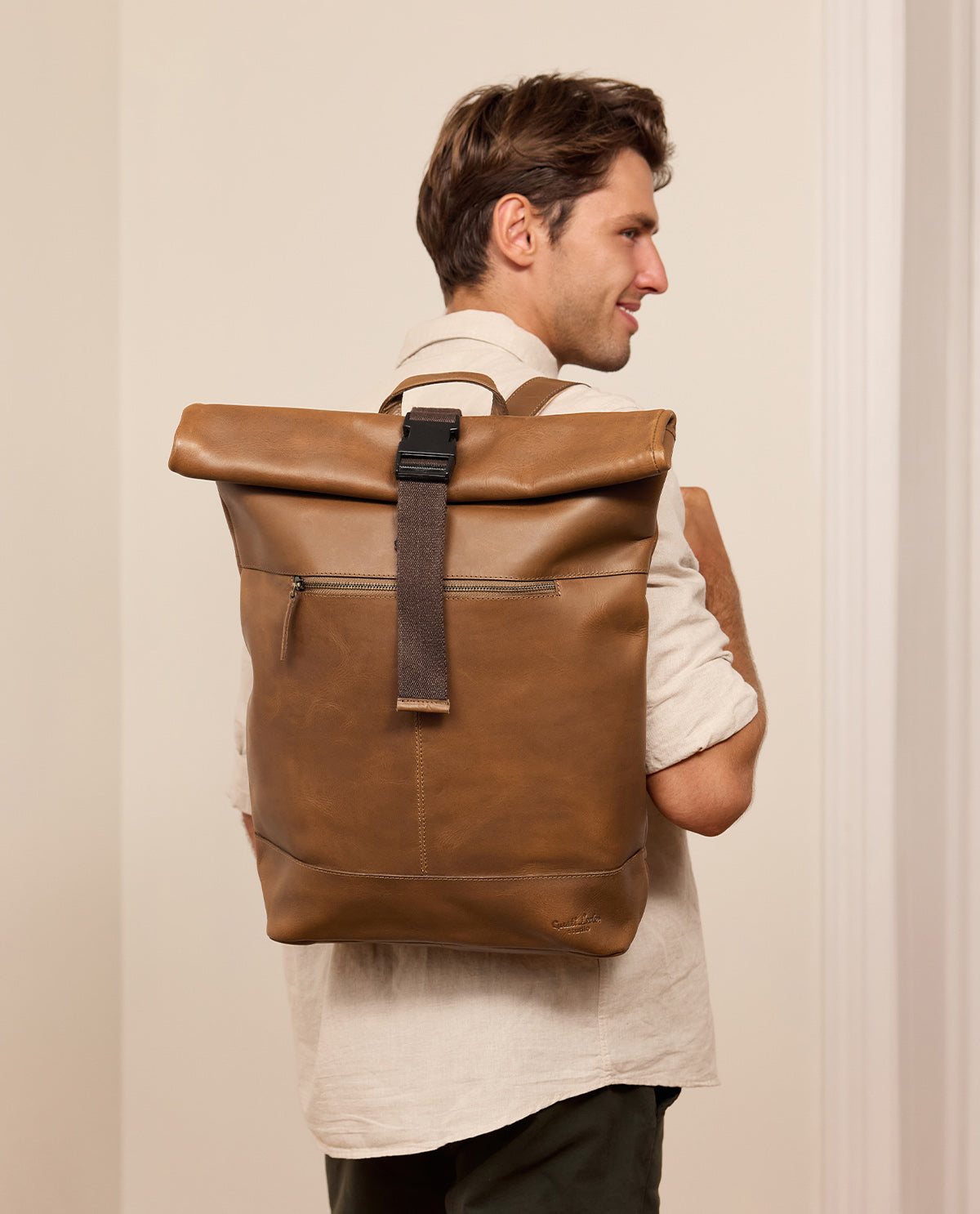 Leather courier backpack “Mattis” at Gusti Leather – Gusti Leder