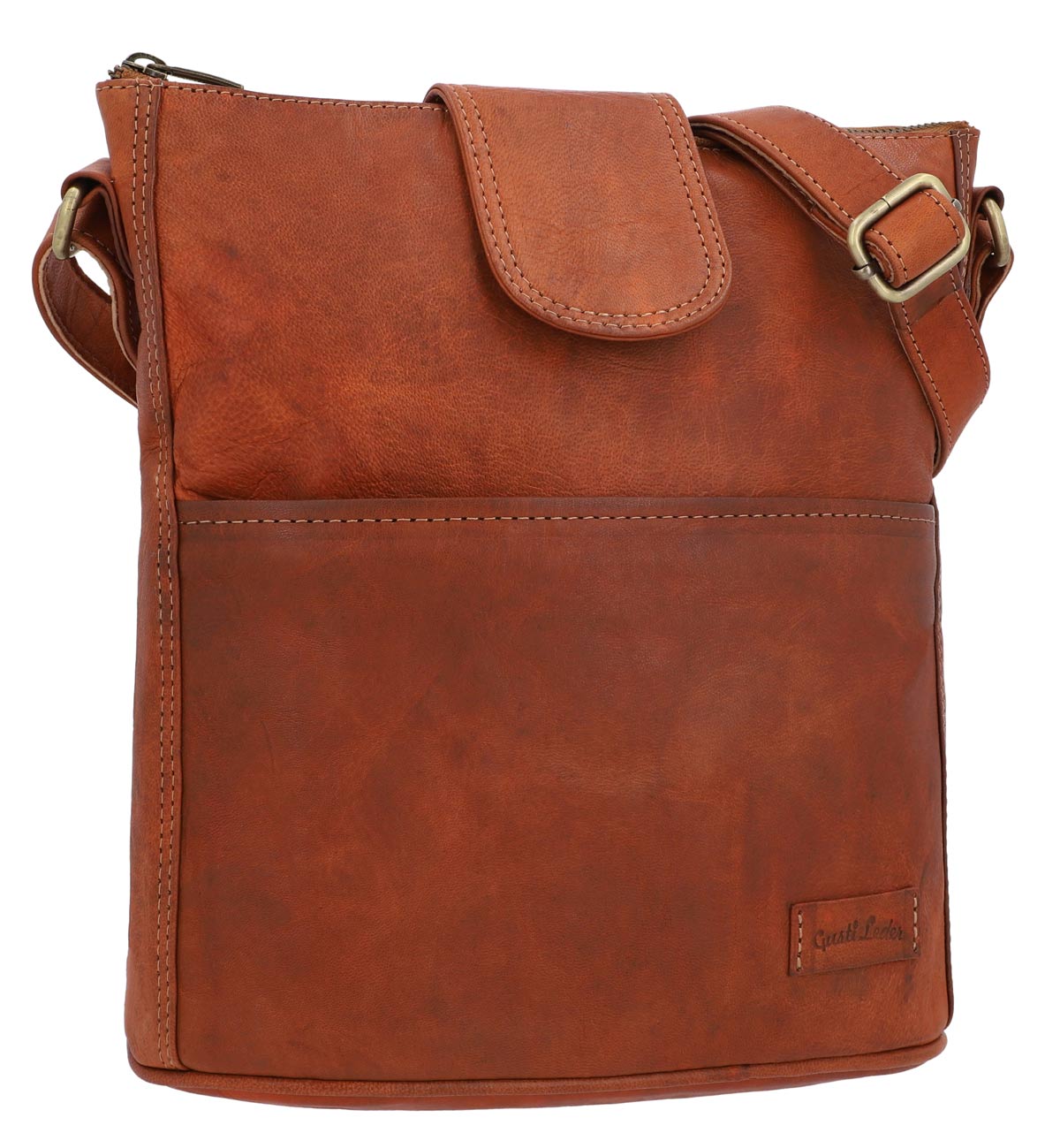 Brown leather shoulder bag 
